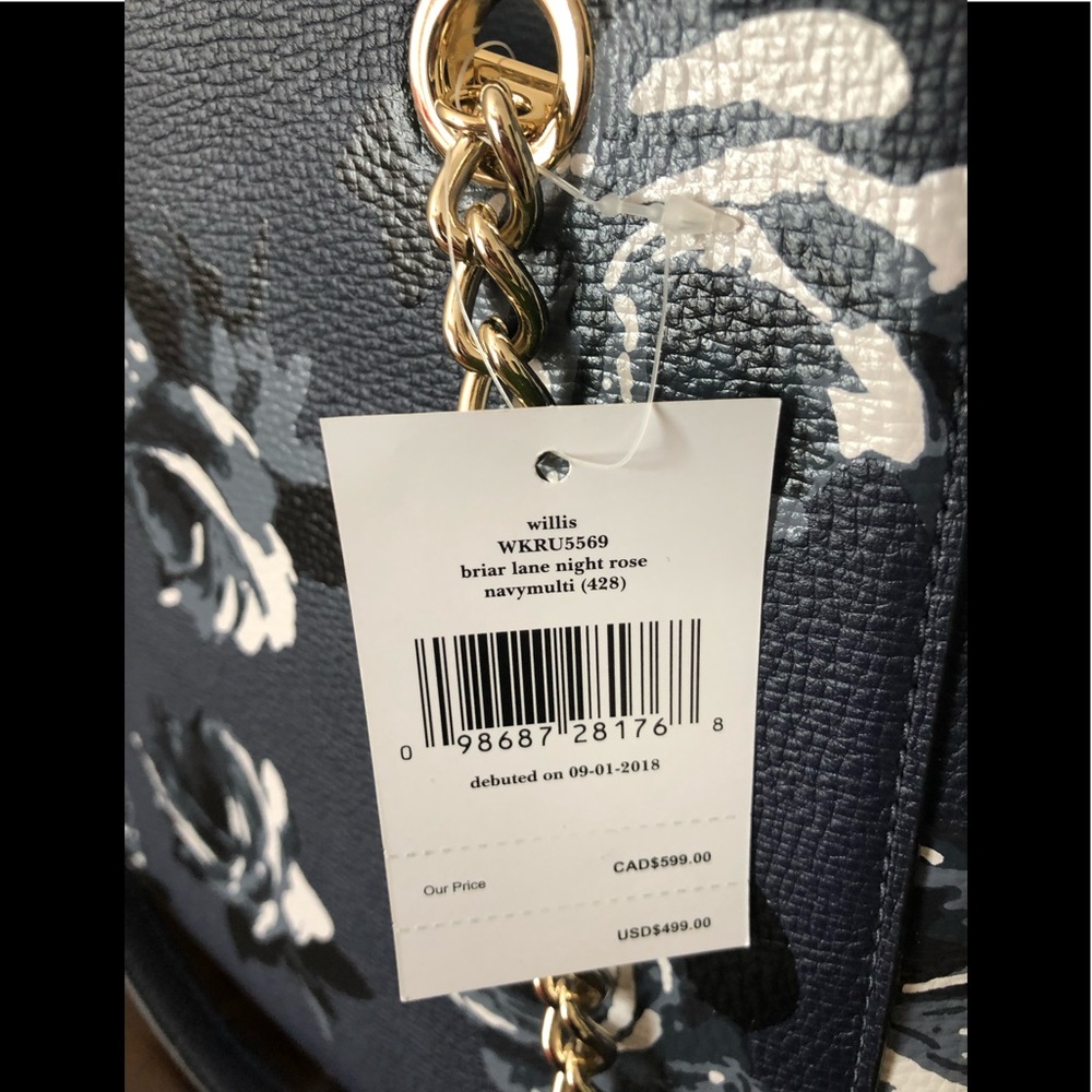 NWT Kate Spade Willis Night Rose Purse and Wallet - Picture 6 of 7